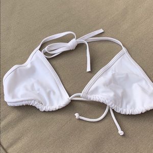 Victoria Secret white triangle bikini top